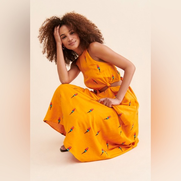 Parrot Halter Maxi Dress Farm Rio - Picture 3 of 8